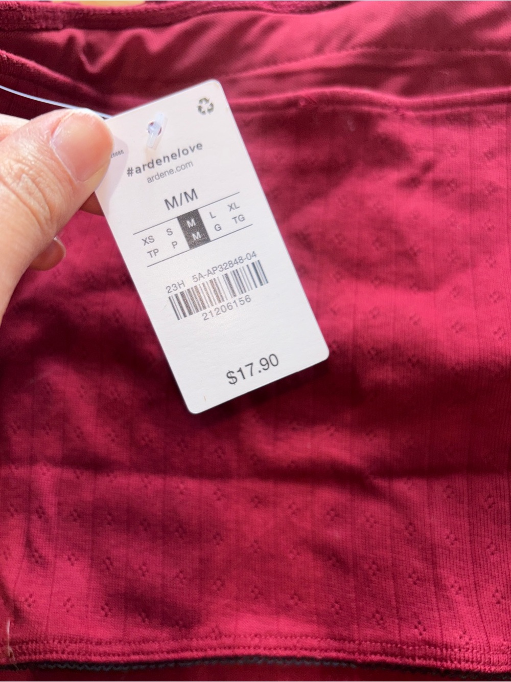 Ardene Wine Red Strapless Lace-Trim Tube Top - Picture 4 of 4